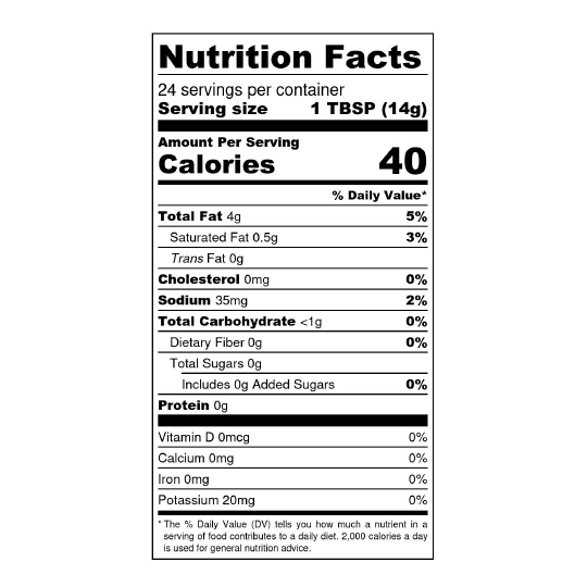 Nutrition Facts Salsa Verde